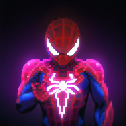 71361-3863040879-Spider Man,logo,icon,neon light,neon sign,neon,LED _masterpiece, high resolution, octance 4k, high detail _lora_Pixel Neon Art _.png